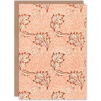 Artery8 William Morris Art Card Apple & Leaves Pattern in Brown