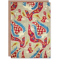 Artery8 William Morris Art Card Turkish Bed Cover Floral Pattern in Beige