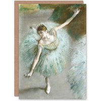 Artery8 Edgar Degas Art Card Dancer in Green Young Ballerina