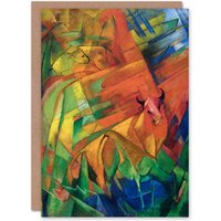 Artery8 Franz Marc Art Card Abstract Animals in a Landscape
