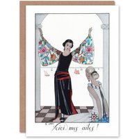 Artery8 George Barbier Art Card Here Are My Wings Vintage Fashion Advert in White