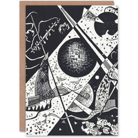 Artery8 Wassily Kandinsky Art Card Small Worlds VI Abstract Painting in Black