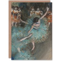 Artery8 Edgar Degas Art Card Swaying Ballet Dancer in Green