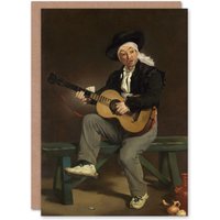 Artery8 Edouard Manet Art Card The Spanish Singer Portrait in Brown