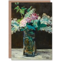 Artery8 Edouard Manet Art Card Vase of White Lilacs & Roses