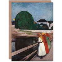 Artery8 Edvard Munch Art Card Young Girls on the Bridge