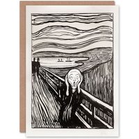 Artery8 Edvard Munch Art Card The Scream 1895 Black & White
