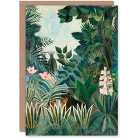 Artery8 Henri Rousseau Art Card The Dream Equatorial Jungle in Green