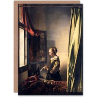Artery8 Johannes Vermeer Art Card Reading Letter by Open Window