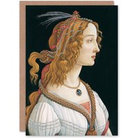 Artery8 Sandro Botticelli Art Card Idealized Portrait of a Lady in Black