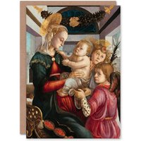 Artery8 Sandro Botticelli Art Card Madonna & Child with Angels