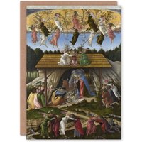 Artery8 Sandro Botticelli Art Card Mystic Nativity Painting in Green