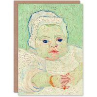 Artery8 Vincent van Gogh Art Card Roulins Baby Portrait in Green