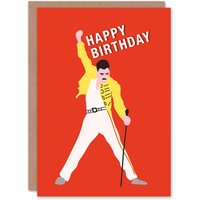 Artery8 Happy Birthday Another Bites the Dust Mercury Birthday Card in Red