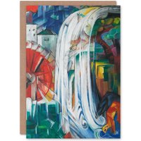 Artery8 Franz Marc Art Card The Bewitched Mill Colourful Painting