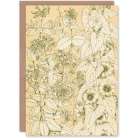 Artery8 Owen Jones Art Card Leaves From Nature No 9 Vintage Botanical in Beige