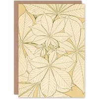 Artery8 Owen Jones Art Card Leaves From Nature No 1 Vintage Botanical in Beige