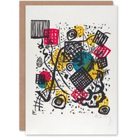 Artery8 Wassily Kandinsky Art Card Small Worlds V Abstract Painting in White
