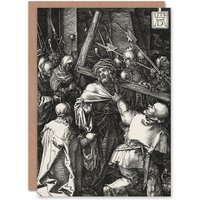 Artery8 Albrecht Durer Art Card Bearing of the Cross to Golgotha in Grey