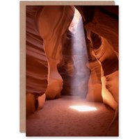 Artery8 Carol M Highsmith Art Card Light Shaft Arizona Slot Canyon in Orange