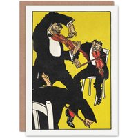 Artery8 Moriz Jung Art Card Musicians Between 3 & 4 in the Morning in Yellow