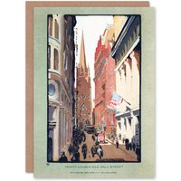 Artery8 Rachael R Elmer Art Card Trinity Church & Wall Street