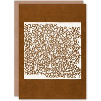 Artery8 Reijer Stolk Art Card In The Winter Typography Painting in Brown