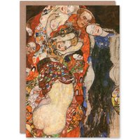 Artery8 Gustav Klimt Art Card The Bride Colourful Painting Detail