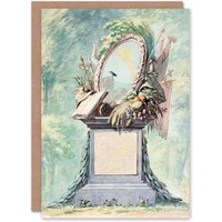 Artery8 Aert Schouman Art Card 18th Century Monument Design Watercolour in Green