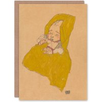 Egon Schiele Art Card Portrait Changing Pad