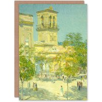 Artery8 Childe Hassam Art Card Street of the Great Captain Cityscape