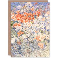 Artery8 Childe Hassam Art Card The Island Garden Spring Flowers