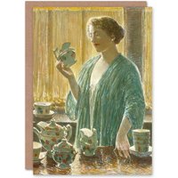 Artery8 Frederick Childe Hassam Art Card The Strawberry Tea Set