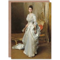 Artery8 John Singer Sargent Art Card Mrs Henry White Portrait in Brown