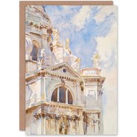 Artery8 John Sargent Art Card La Salute Church Venice Watercolour
