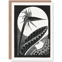 Artery8 Samuel J De Mesquita Art Card Strelitzia Overblown & Full Moon in White