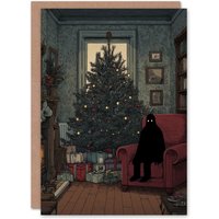 Artery8 Christmas Card Decorated Living Room Existential Crisis Funny