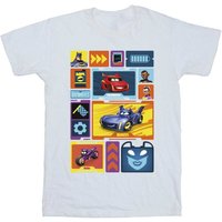 DC Comics Boy's Collage Cotton T-Shirt in White | Size: 3-4 Years