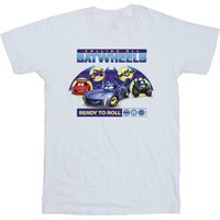 DC Comics Boy's Ready To Roll Cotton T-Shirt in White | Size: 9 Years