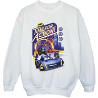 DC Comics Boy's Time For Action Sweatshirt in White | Size: 5-6 Years