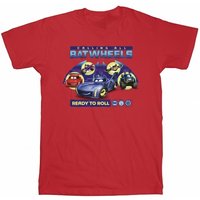 DC Comics Boy's Ready To Roll Cotton T-Shirt in Red | Size: 12-13 Years
