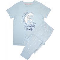 Enchanted Spirit All Over Print Short Sleeved Long Pyjama Set Blue