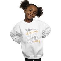 Disney Girl's Dumbo Follow Your Dream Sweatshirt in White | Size: 3-4 Years