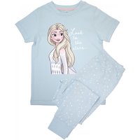 Look To Stars Short Sleeved Long Pyjama Set Blue