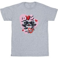 Disney Boy's Love Together Mickey & Minnie Mouse T-Shirt in Grey | Size: 3-4 Years