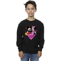 Boy's Love Mickey & Minnie Mouse Hearts Sweatshirt in | Size: 7-8 Years