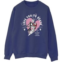 The Nightmare Before Christmas Women's Love You To Death Sweatshirt in Navy | Size: 2XL