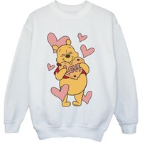 Winnie The Pooh Boy's Love Heart Cookie Sweatshirt in White | Size: 5-6 Years