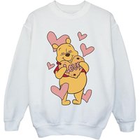 Winnie The Pooh Girl's Love Heart Cookie Sweatshirt in White | Size: 9 Years