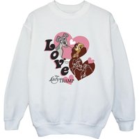 Lady And The Tramp Boy's Spaghetti Sweatshirt in White | Size: 7-8 Years
